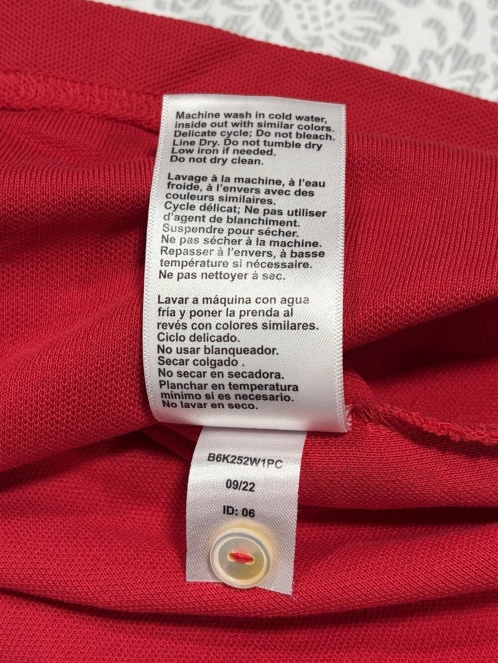 Psycho Bunny Men's Rio Red Yellow Gresham Tipped Short Sleeve Polo Shirt Sz 5 - Picture 11 of 11
